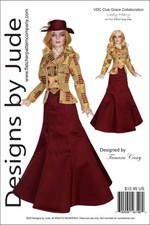 Lady Mary Doll Clothes Sewing Pattern 16.5" RTB101 Dolls Tonner