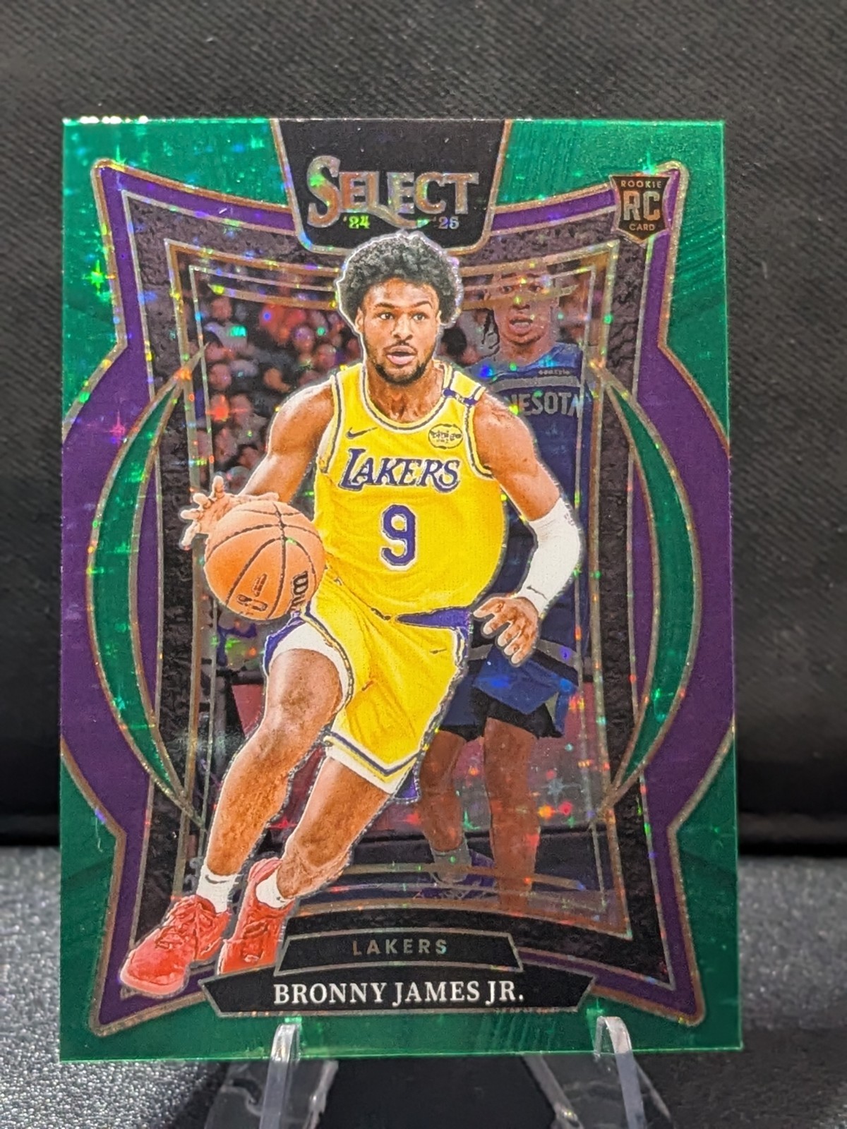 2024-25 Panini Select - Concourse Bronny James #90 Green Stars Prizm (RC)