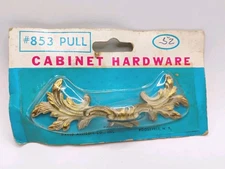 Vintage French Provincial Brass Drawer Pulls #853 #52 White Finish David Allison