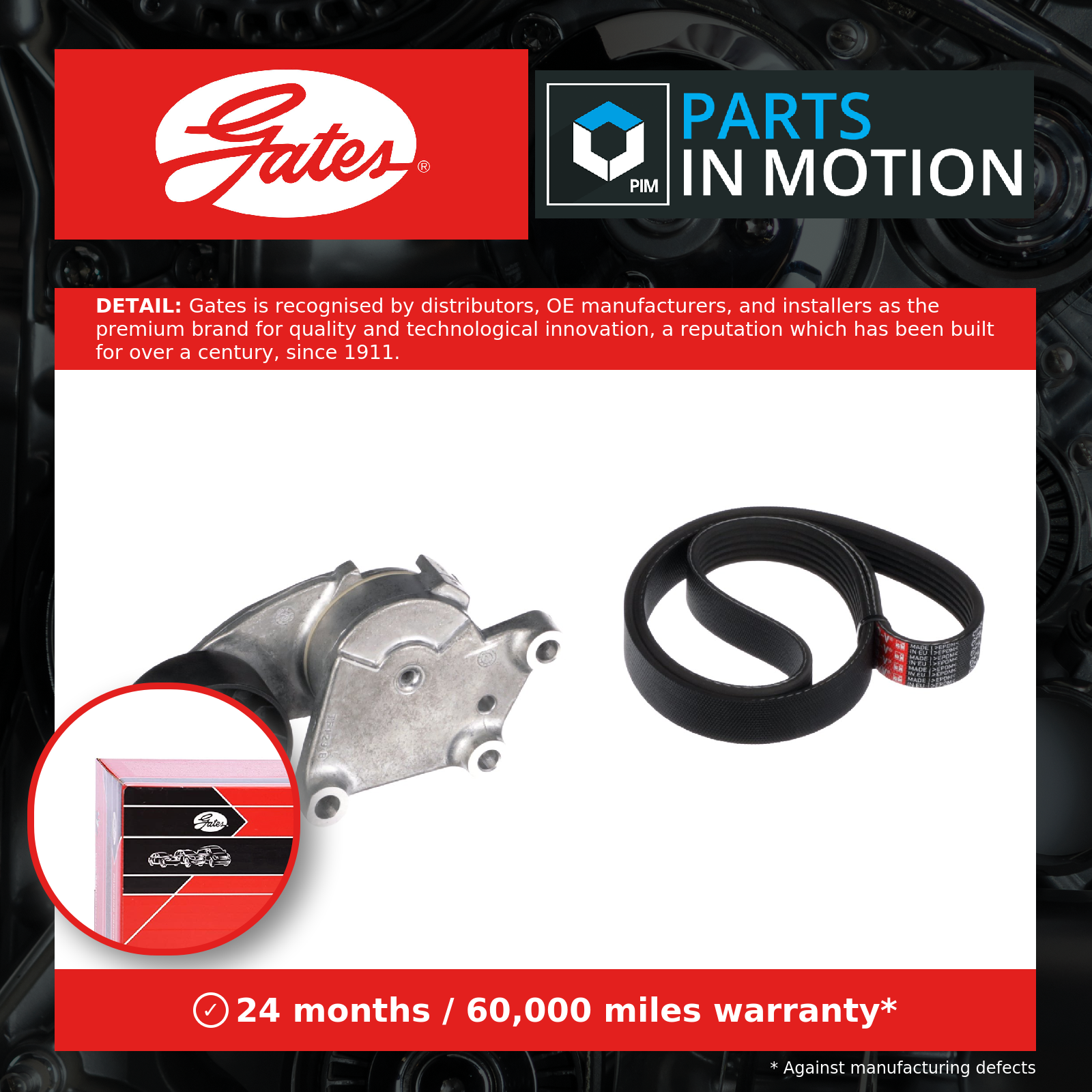 Gates K026PK975 V-Ribbed Belt Set Replacement Fits Citroen Mini Peugeot - Image 17