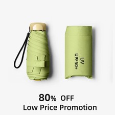 Mini UV Umbrella Small Pocket Travel Rain Folding Sun Shade Umbrella UPF50 