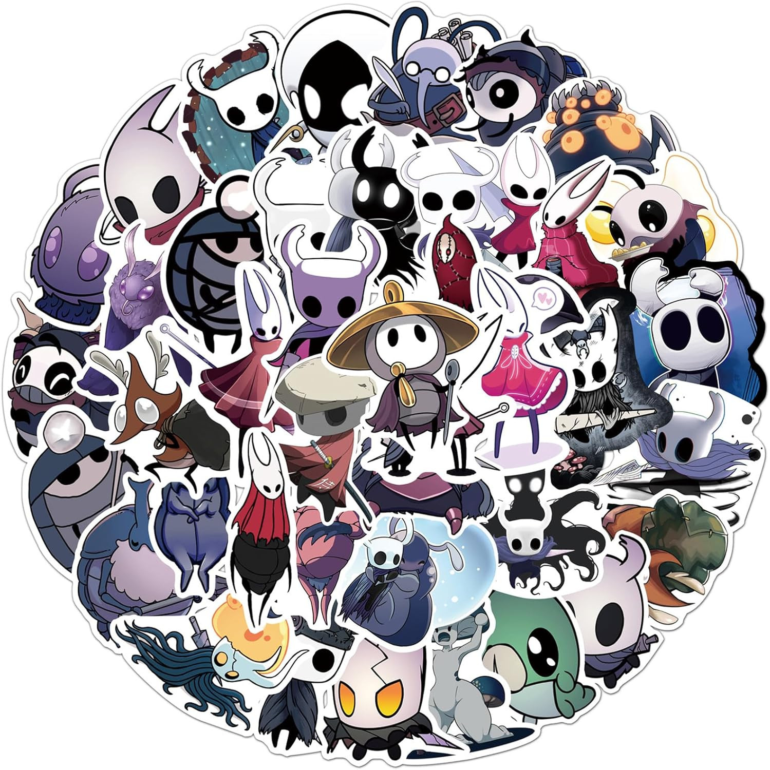 54Pcs Hollow Knight Stickers for Boys Teens Adults Waterproof Vinyl Stickers Bul