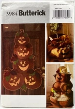2003 Butterick Sewing Pattern 3984 Outdoor Halloween Decorations 3 Designs 17149
