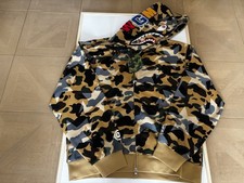 Ape Bape Sta Over Print 1st Camo Mesh Shark Cropped Fit Full Zip Hoodie XL New