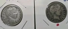 1897 and 1908 Barber Quarters, 90% Silver, High Grade Coins. REAL TREASURES!
