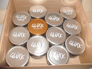 12x leere Marmeladengläser Glück 230g