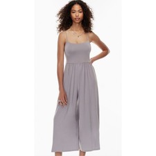 Aritzia Wilfred Market Jumpsuit Women's S Gray Sleeveless Casual V-Neck