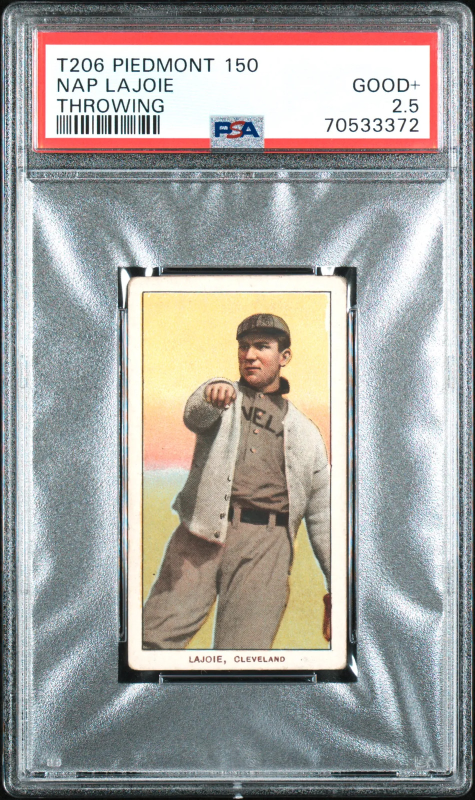 1909-11 T206 Piedmont 150 Nap Lajoie Throwing PSA 2.5