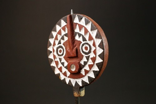 African BWA Bobo Mask Hand-Carved Black and White Wooden Wall Hanging-G3052 - Picture 21 of 24