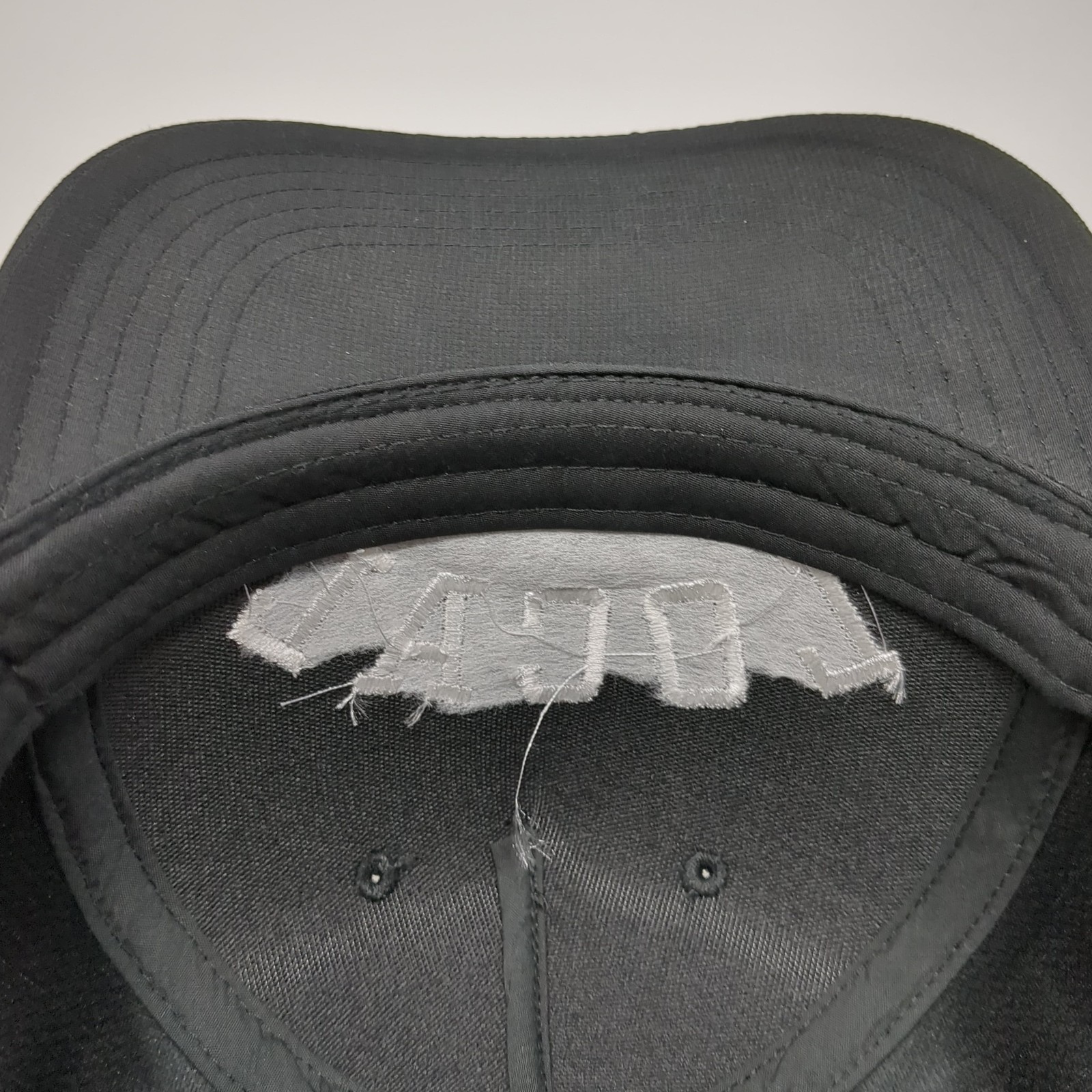 Local Snapback Rope Hat Solid Black One Size Embr… - image 8