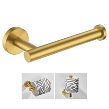 Toilet Paper Holder Brushed Gold, SUS304 Stainless Steel Bathroom Paper Roll ...