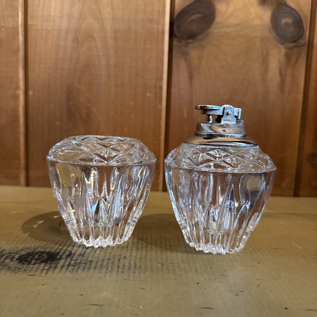 cigarette table lighter Vintage Princess House Lead Crystal Table Lighter & Cigarette Holder. Free  S/H