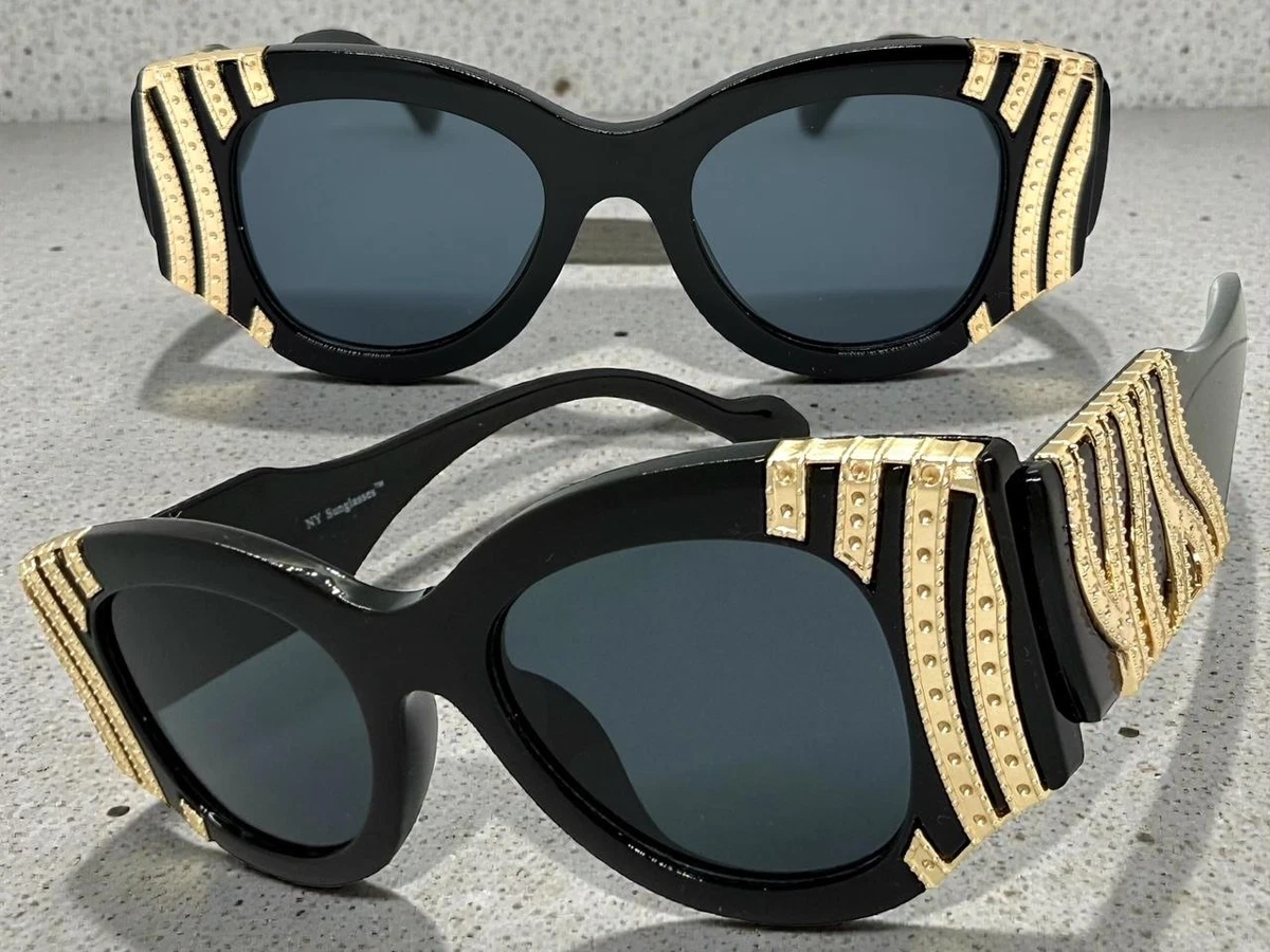 Lovelegis Occhiali da sole gatto donna - Farfalla - Vintage - Ragazza - Retro - Moda - Polarizzati - UV400 - Montatura nera - Lenti verdi