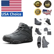 Men's Mid Ankle Waterproof Boots - Durable Hiking & Trekking Adventure Footwear