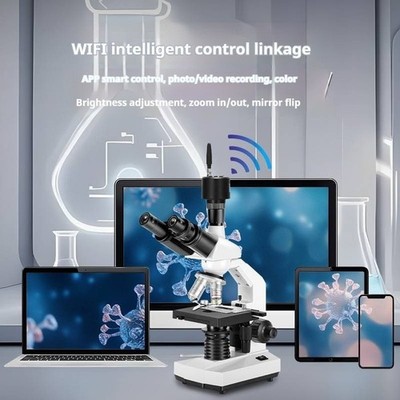 Digital biological microscope, high-definition 1920x1080 camera, Wi-Fi compatibl