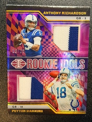 2023 Illusions #RM-RM Richardson Peyton Manning Rookie Idols 18/25 JERSEY NUMBER
