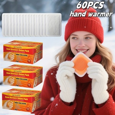 60 PCS Hand Warmer + Body SUPER Warmers   18-hour Extra Long Activation