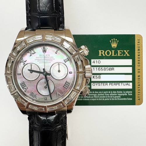 Rolex Cosmograph Daytona, 116589BR, 40mm, White Gold, Black Mother of Pearl R...