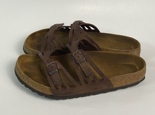 Birkenstock Granada Brown Leather Soft Footbed Sandals Size 40 US W9 M7