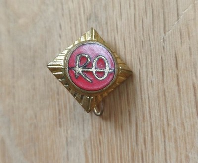 Abzeichen RO Leserclub Bibliothek Rot und Gold, Vintage, selten