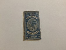 Queensland 1892 1/- Blue light postal use, nice stamp
