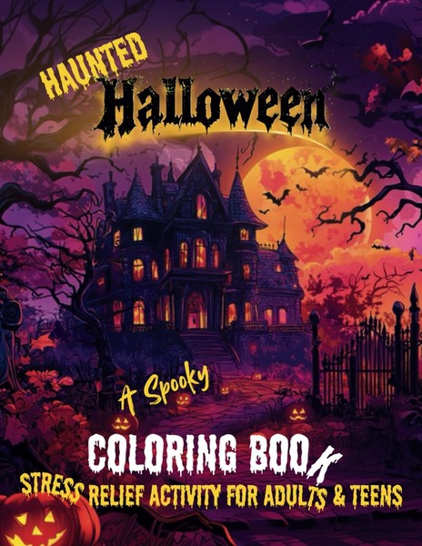 Malbuch Halloween FüR Erwachsene & Jugendliche, Stressabbau, Gruselig-image
