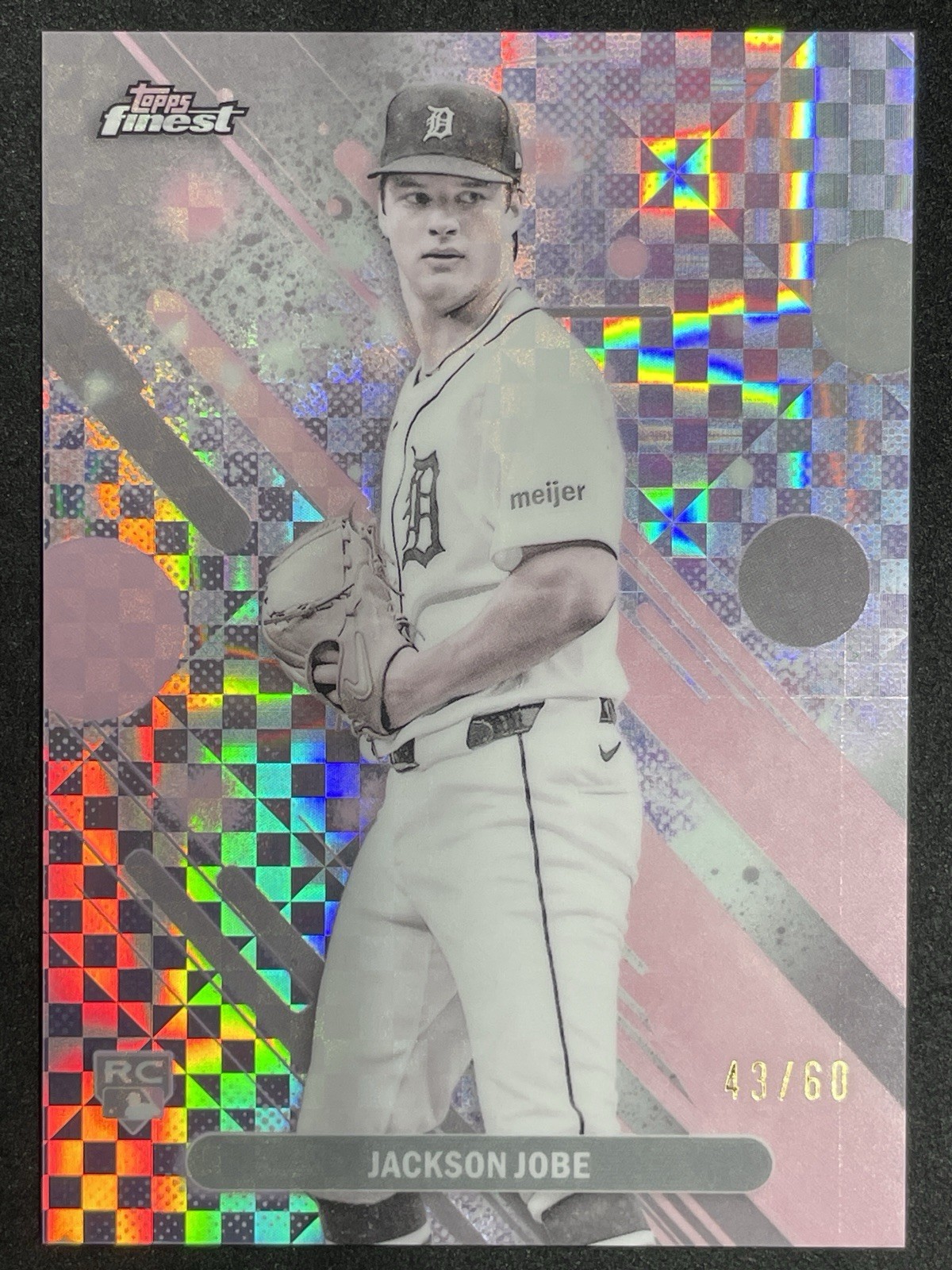 2025 Topps Finest - Jackson Jobe #35 Pearl Refractor /60 (RC) - Detroit Tigers