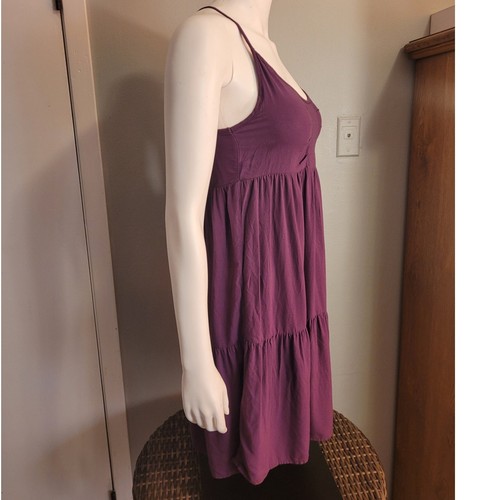 Xhilaration Pflaume Lila Rüschen Stufen Babydoll Sommerkleid Medium Viskose Balletcore - Bild 8 von 10