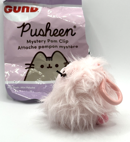 Gund Pusheen Pink Pom Keychain Plush PUSHEEN Blind Bag Backpack Clip Cat NEW - Picture 4 of 7