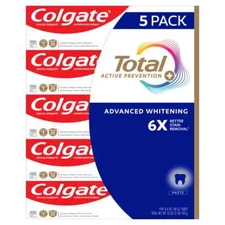 Colgate Total Advanced Whitening Toothpaste 6.4 oz 5-pack