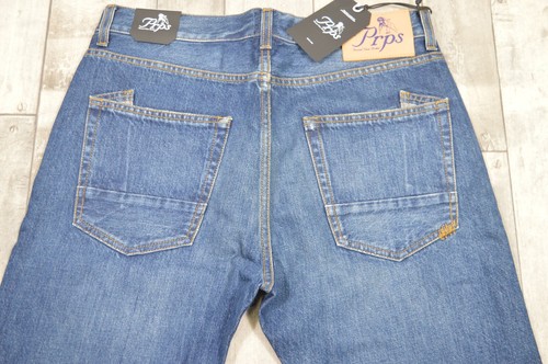 Men's PRPS Esprit Factory Aged Mid Blue Wash Jeans W32 L34 RRP £189 - Picture 7 of 9