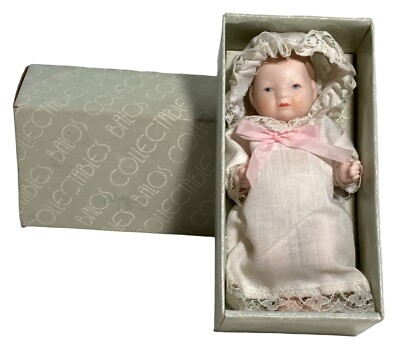 Vintage Balos Baby Doll Dollcrafters 5  Porcelain Jointed Taiwan Collectables