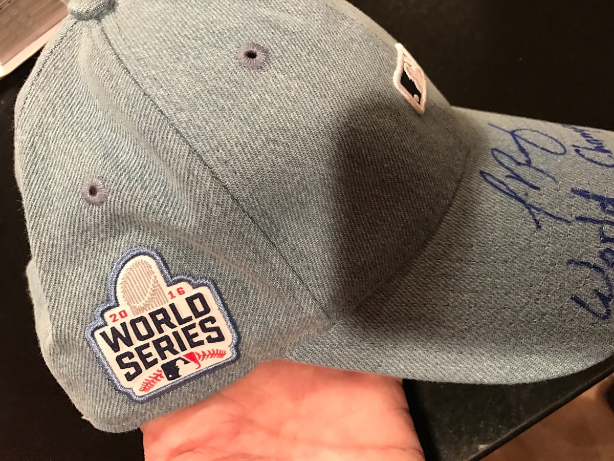 juju選手サイン入り　キャップ 2016 1/1 BLUE WORLD SERIES CAP SIGNED INSCRIBED JAVIER BAEZ