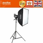 Wielka Brytania Godox SL60W 5600K LED Lampa wideo + 60 * 60cm Softbox + zestaw stojaka świetlnego 2m