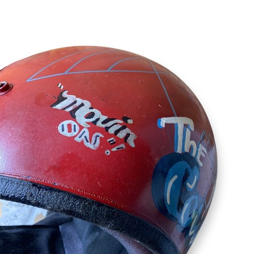 Vintage Custom Texas Themed Mororcycle Helmet “The Cowboy” “Movin On” *READ* - Picture 6 of 14