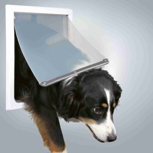 TRIXIE 2-Wege Freilauftür für Hunde M-XL 39 × 45 cm weiß - Bild 1 von 4