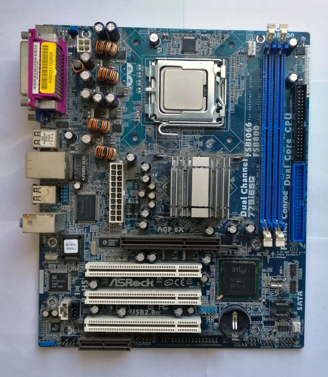 ASRock 77i65G Motherboard with Pentium D 945 3.4GHz CPU and 2GB