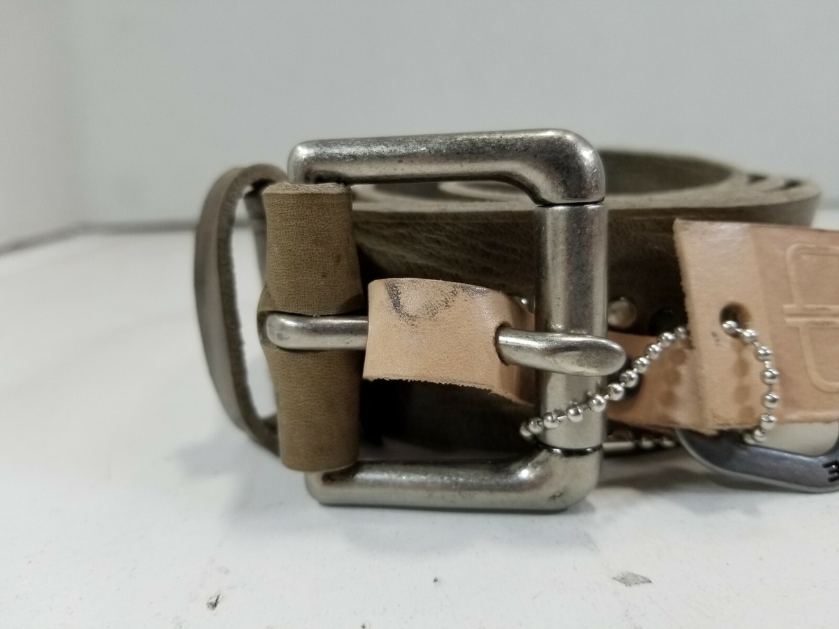 BRAVE BELTWORKS Black Leather Belt Silver Pebbled Rectangle Square Buckle 28 Tapered Silver Silver Square Belt – Basketweave – Harris  main image 4
