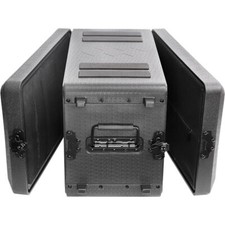 6U Rack Case Shallow 16" Depth,19" Rackmount Flight Case for Amplifier Pro Audio