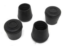 4 PACK - 1-1/8" Heavy Rubber Cane Tip Crutch Walking Stick Furniture Chair Leg