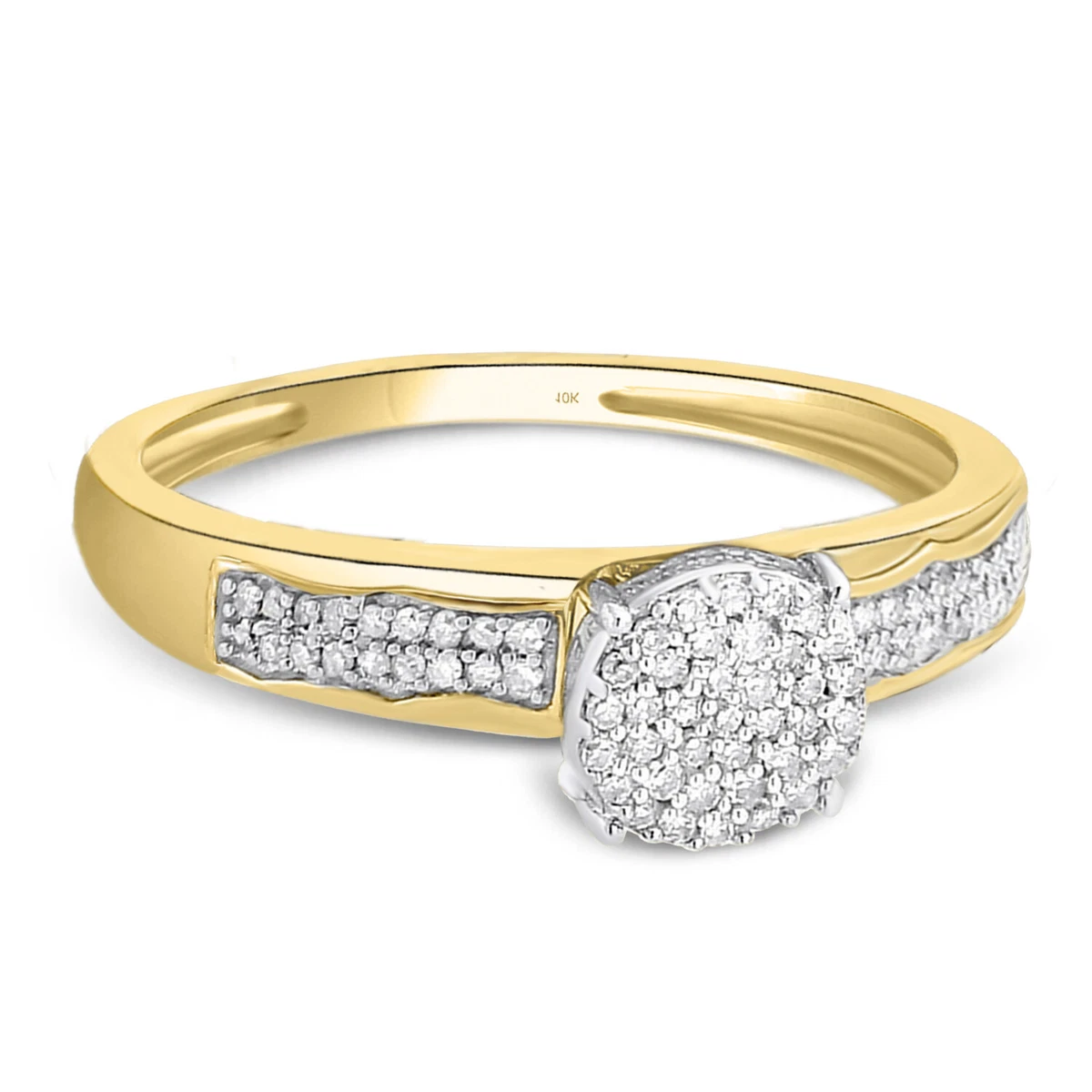 Diamond Wedding Yellow Gold Over Trio His Her Bridal Band