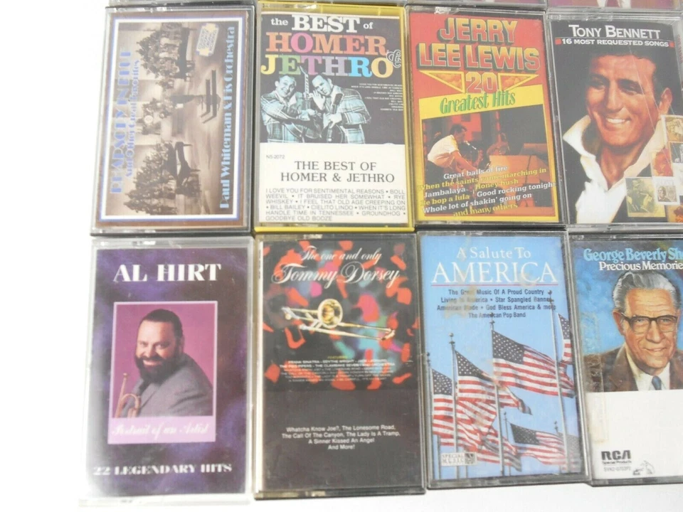 LOT of 15 Cassettes Tony Bennett Jerry Vale Mario Lanza Tommy Dorsey Jerry Lee Foto 2 de 4