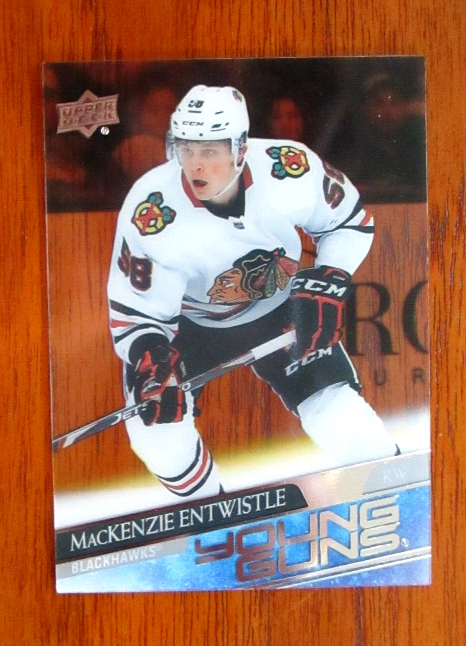 20-21 Upper Deck Series 2 MacKenzie Entwistle Clear Cut Young Guns! Chicago #471