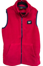 CAT Caterpillar Vest Boys Youth SIZE S7/8 Fleece VEST Full Zip