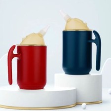 Adult Sippy Cup Elderly Drinking Cups 400ml Spill Proof Feeding Cup for Patients