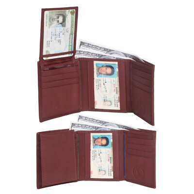 tri fold wallet with zipper pocket