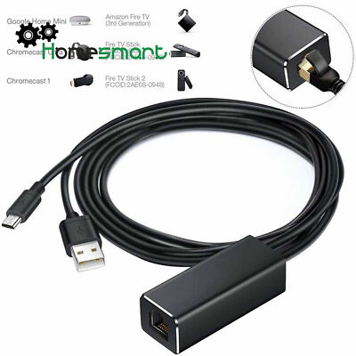 Ethernet LAN USB Adapter Micro USB to RJ45 for Fire TV Stick For Chromecast AHS