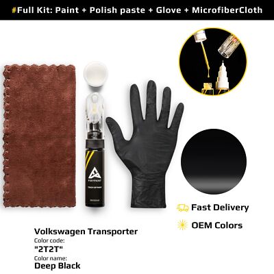 Touch up Paint for Volkswagen Transporter Code: 2T2T Deep Black Fast Drying