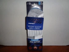 Copper Fit Infused Sport Ankle Socks 3 Pair Large L/XL White Size M 9-12 W 10-13