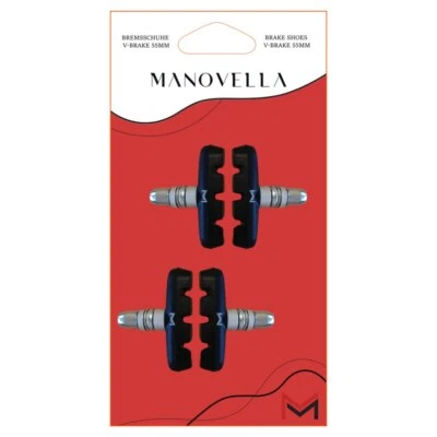 MANOVELLA Fahrrad V-Brake 55mm Bremsbeläge V-Break Bremsschuhe Bremsklötze Shimano Sram 4x